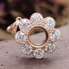 A Simple and  Elegant 2.79 TCW Round Moissanite Flower Pendant