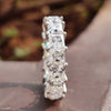 Princess Cut Colorless Moissanite Eternity Wedding Band