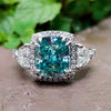 4.09 TCW Cushion Cut Antique Vintage Moissanite Engagement Ring