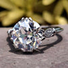 Antique Vintage 2.97 TCW Old European Cut Moissanite Engagement Ring