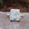 5.99 TCW Radiant Brilliant Cut Amazing Euro Shank Moissanite Wedding Ring