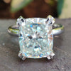 7.03 CT Elongated Cushion Cut Solitaire Moissanite Engagement Ring