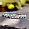 Round Old European Cut Colorless Moissanite Wedding Band