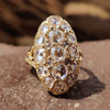Antique Victorian Style 4.11 TW Round Rose Cut Unique Moissanite Engagement Ring