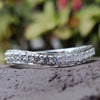 Round Colorless Moissanite Shared Prong Curved Wedding Band 1 CT