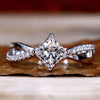 Princess Cut Lab-Grown Diamond Twisted Pave Ring 1 CT