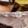 1.48 CT Cushion Cut Moissanite Pave Wedding Set