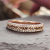 Trio Matching Set Round Moissanite Classic Colorless Wedding Band