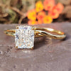 3.58 TCW Radiant Brilliant Cut Hidden Halo Moissanite Wedding Bridal Set