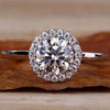 Round Brilliant Cut Lab-Grown Diamond Pavé Halo Ring 1 CT