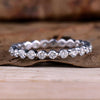 Floating Bubble Full Eternity Band, 2.0 MM EF/VVS Round Brilliant Cut Lab Created Diamond Wedding Band, Stackable Band