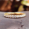 Round Brilliant Cut Amazing U Pave Eternity Moissanite Wedding band