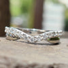 2.00 MM Round Brilliant Cut Accented Curved Moissanite Eternity Band