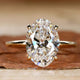 Oval Cut Lab Created Diamond Solitaire Engagement Ring