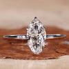 Hidden Halo Marquise Engagement Ring