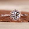 Round Lab-Grown Diamond Hexagon Outline Pavé Ring 0.5 - 2 CT