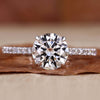 Round Brilliant Cut Lab-Grown Diamond Pavé Ring 0.5 - 3 CT