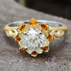 Antique Vintage Style 1.70 CT Portuguese cut Moissanite Flower Setting Ring