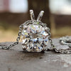 Lovely 2.91 TCW Octagon Cut Moissanite Wedding Pendant for Women