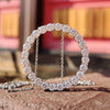 3.50 MM Round Cut Colorless Moissanite Open Circle Valentine's Day Gift Pendant