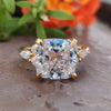4.89 TCW Cushion Brilliant Cut Moissanite Muse Engagement Ring