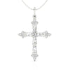 0.60 TW Round Moissanite Criss-Cross Pendant