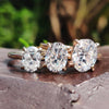 Oval Cut Engagement Rings, 1.0/1.50/2.0 CT Colorless Moissanite Solitaire Ring, Four Prong Ring