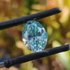 2.25 CT Oval Cut Cyan Blue VS2 Loose Moissanite for Women Ring