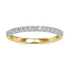 Flat Wedding Ring - 1.70 MM Round Brilliant Cut Colorless Moissanite Wedding Band