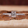 0.51 CT Emerald Cut Lab Grown Diamond Engagement Ring for Women