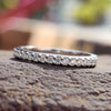 Delicate and Beautiful Round Moissanite Half Eternity Wedding Band