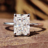 2.01 CT Radiant Cut Moissanite Simple Solitaire Engagement Ring