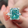 Antique Vintage, 8.90 TCW Radiant Brilliant Cut Moissanite Engagement Ring