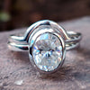 Singular Bezel Set 1.94 CT Oval Cut Classic Solitaire Wedding Set