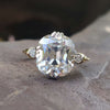 Old European Cut 3.95 TCW Cushion Moissanite Vintage Engagement Ring