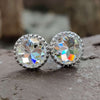 Vintage Style 4.71 TW Round Rose Cut Moissanite Stud Earrings