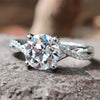 Twisted Contemporary Pave Shank 1.67 TW Round OEC Engagement Ring
