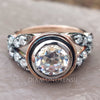 1.75 TCW Round Old European Cut Antique Vintage Moissanite Ring