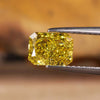Fancy Yellow Radiant Cut Lab Grown Diamond, 1.20 CT Radiant Cut VS Clarity Lab Grown Diamond for Custom Jewelry