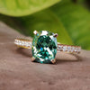 Amazing Looking Cushion Divine Pave Set Moissanite Engagement Ring