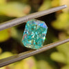 1.85 CT Cyan Blue Radiant Cut Amazing Loose Moissanite