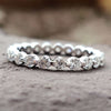 1.2 TCW Round Brilliant Cut Moissanite Eternity Wedding Band