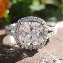 moissanite engagement rings - diamondrensu