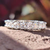 Three Quarter Shared Prong Cushion OEC Moissanite Eternity Wedding Band