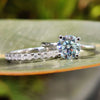 1.53 TCW Round Brilliant Cut Solitaire Moissanite Wedding Set