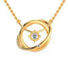 1.50 MM Round Moissanite Amazing Inter Locking Designer Wedding Pendant