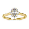 0.50 TCW Oval Cut Cluster Moissanite Halo Ring