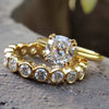 A Lovely Cathedral Bridal Set - 1.86 CT Cushion Divine Moissanite Wedding Set