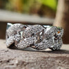 0.45 TCW Round Brilliant Cut Mexican Cuban Link  Ring