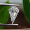 Unique and Unusual 0.93 CT Spear Cut Colorless Loose Moissanite